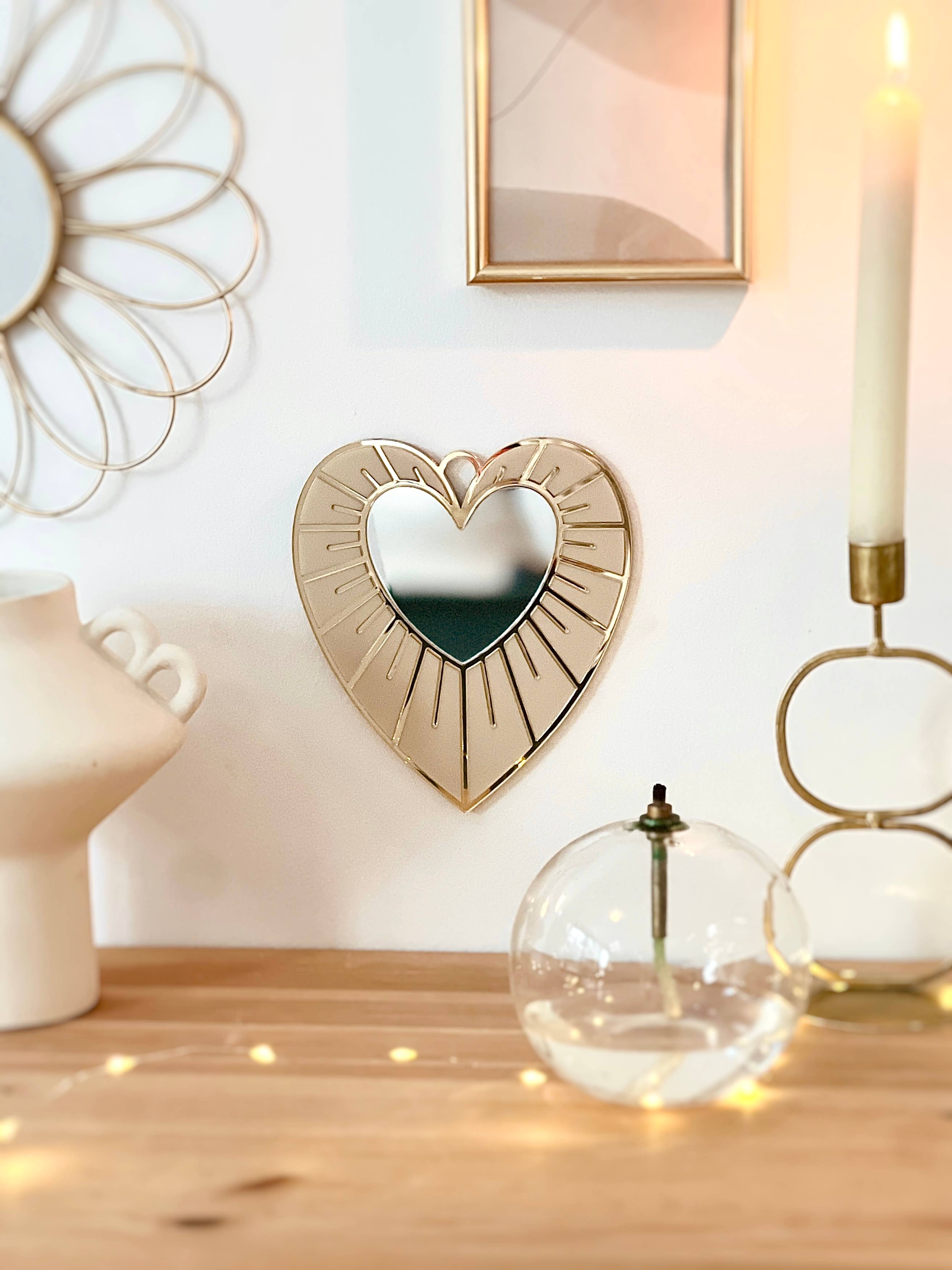 Print Your Love - Wholesale Wall Accent - Ex-voto Heart Wall Jewel, linen