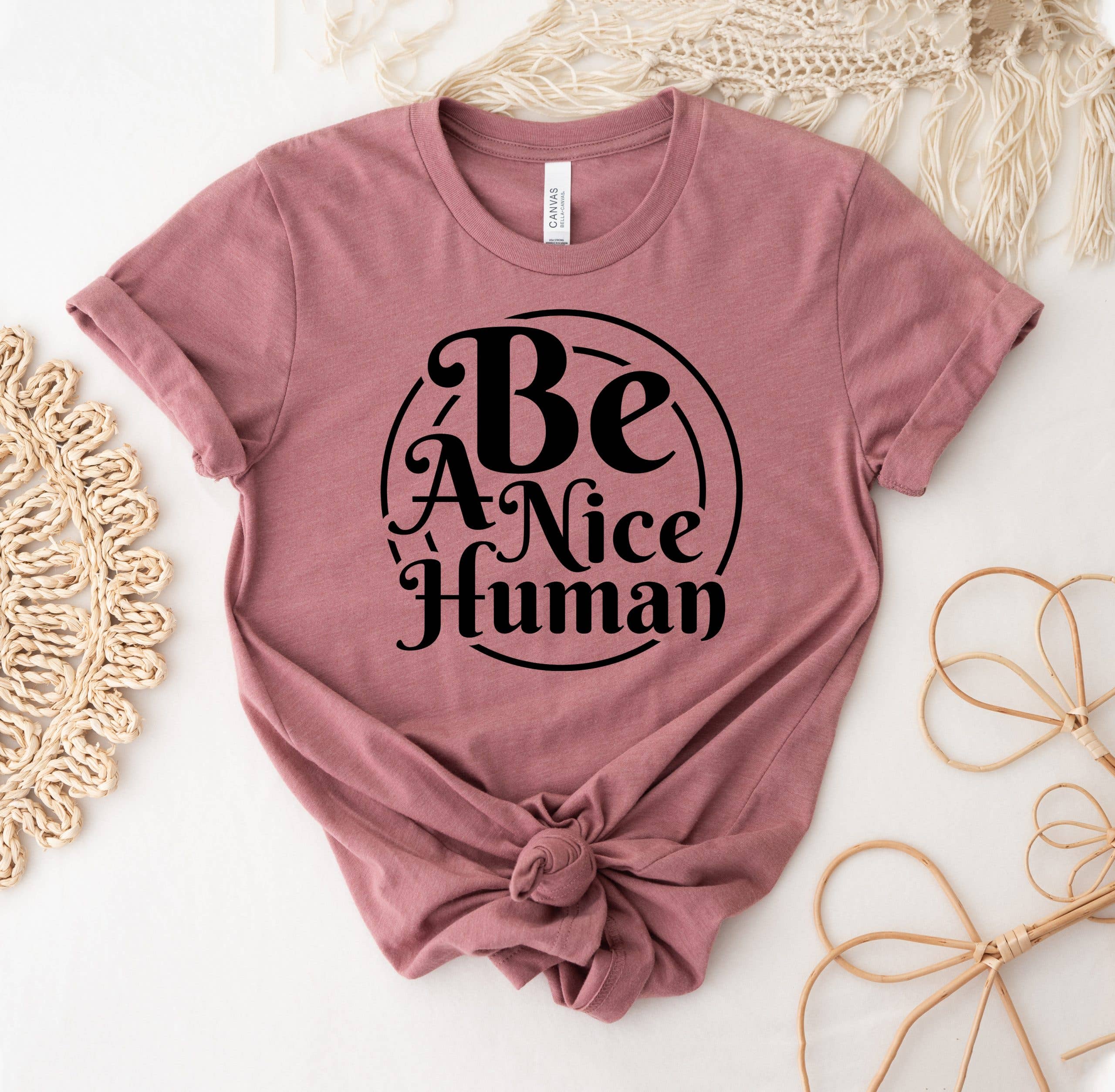 VibeClothing - Wholesale Screen Printed T-Shirt - Women's - Be A Nice Human T-shirt