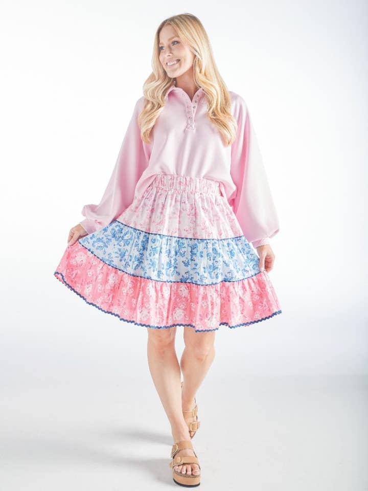 PP-0125-SKIRT-MULTI-PINK for wholesale by simply southern