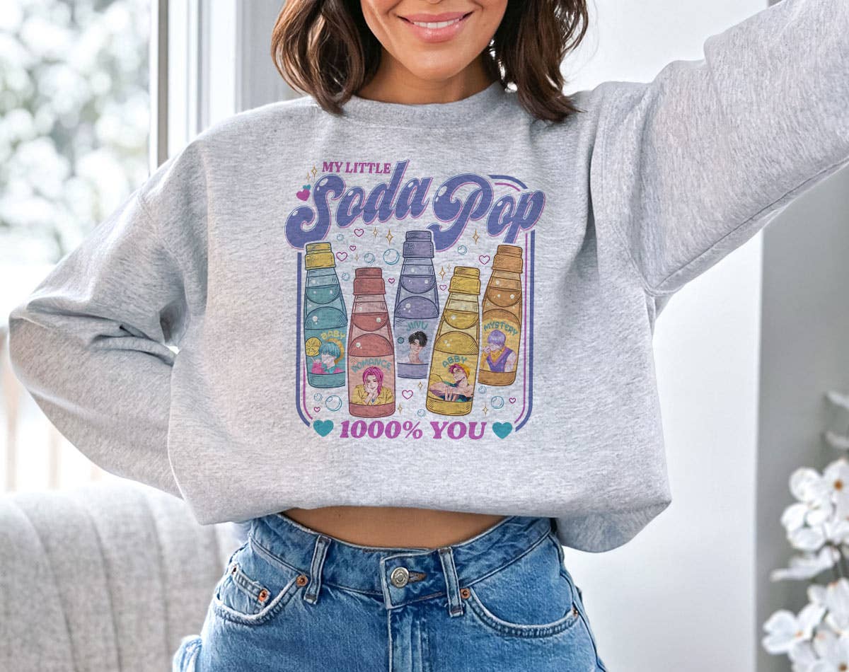 Ash My Little Soda Pop Kpop Saja Demon Inspired Sweatshirt for wholesale on Faire