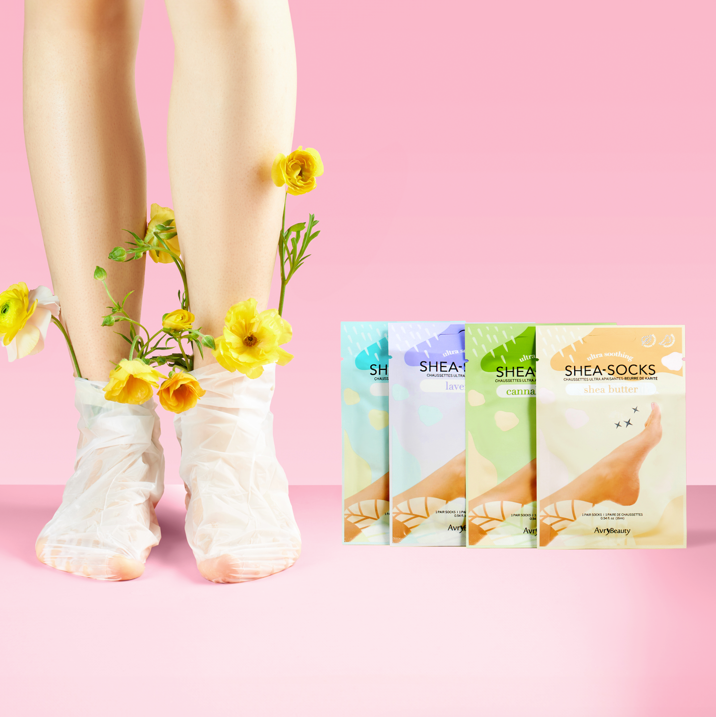 AvryBeauty - Venta al por mayor Calcetines hidratantes - Calcetines Shea Butter - Lavanda2