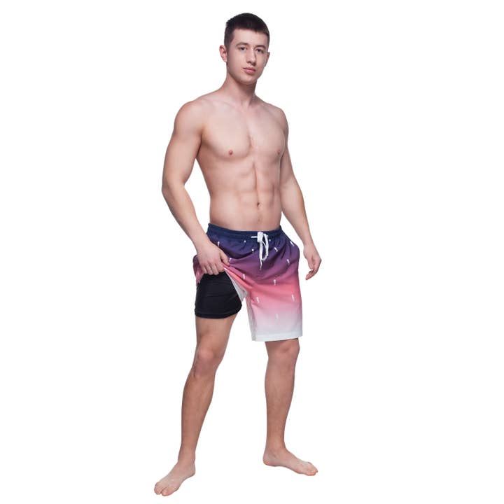 Rokka & Rolla - Wholesale Swim Shorts - Men's - Men's 7'' Stretch Swim Short with Compression Liner Swimwear8