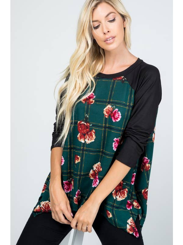 Rose Mellow Fashion - Venta al por mayor Túnica - Mujer - Jersey a cuadros Shark Bite Tunic10