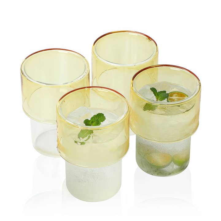 Eryngii Double Walled Highball Glasses set of 4 for wholesale by Everest Global