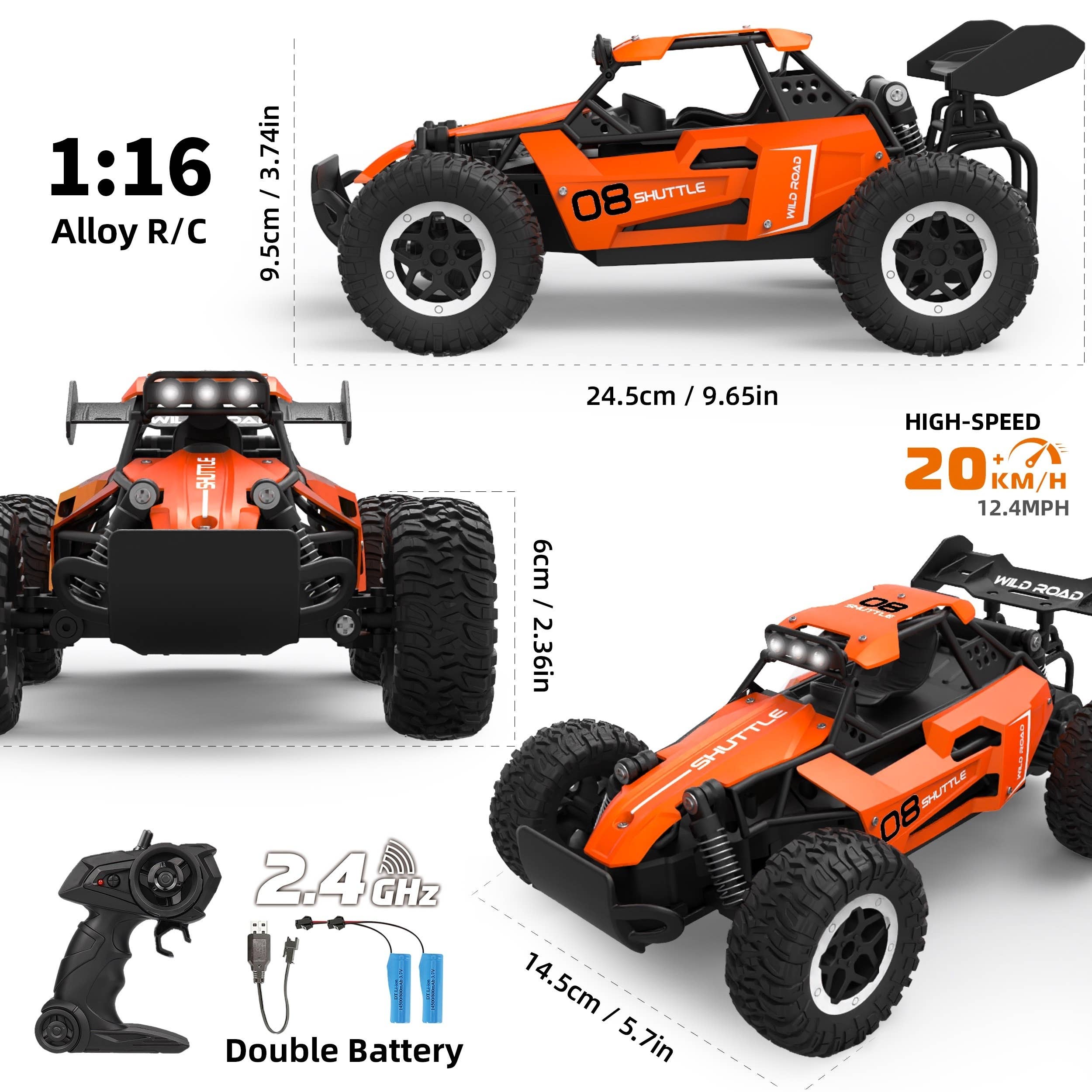 Shop Celino - Wholesale Toy Car/Truck - Kids - High-Speed 1:16 RC Car, 20 Km/h, USB Rechargeable, Off-Road5