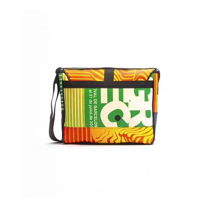 DEMANO - Wholesale Shoulder Bag - Women's - Borne - Blue - Orange - Eco Recycled Shoulder Bag1