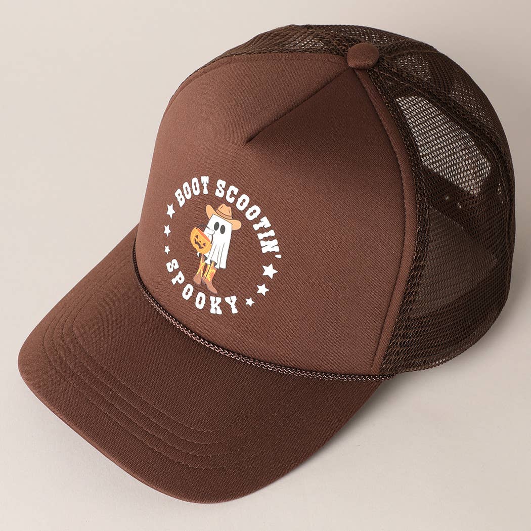 Fashion City - Wholesale Trucker Hat - Unisex - Boot Scootin' Spooky Print Halloween Trucker Hat9