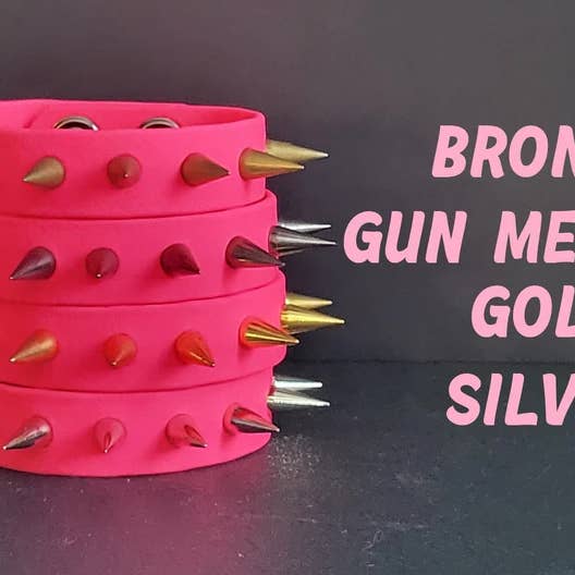 Flip The Record - Wholesale Woven/Braided Bracelet - Vegan Leather 3/4' Wide Single Row Spike Bracelet