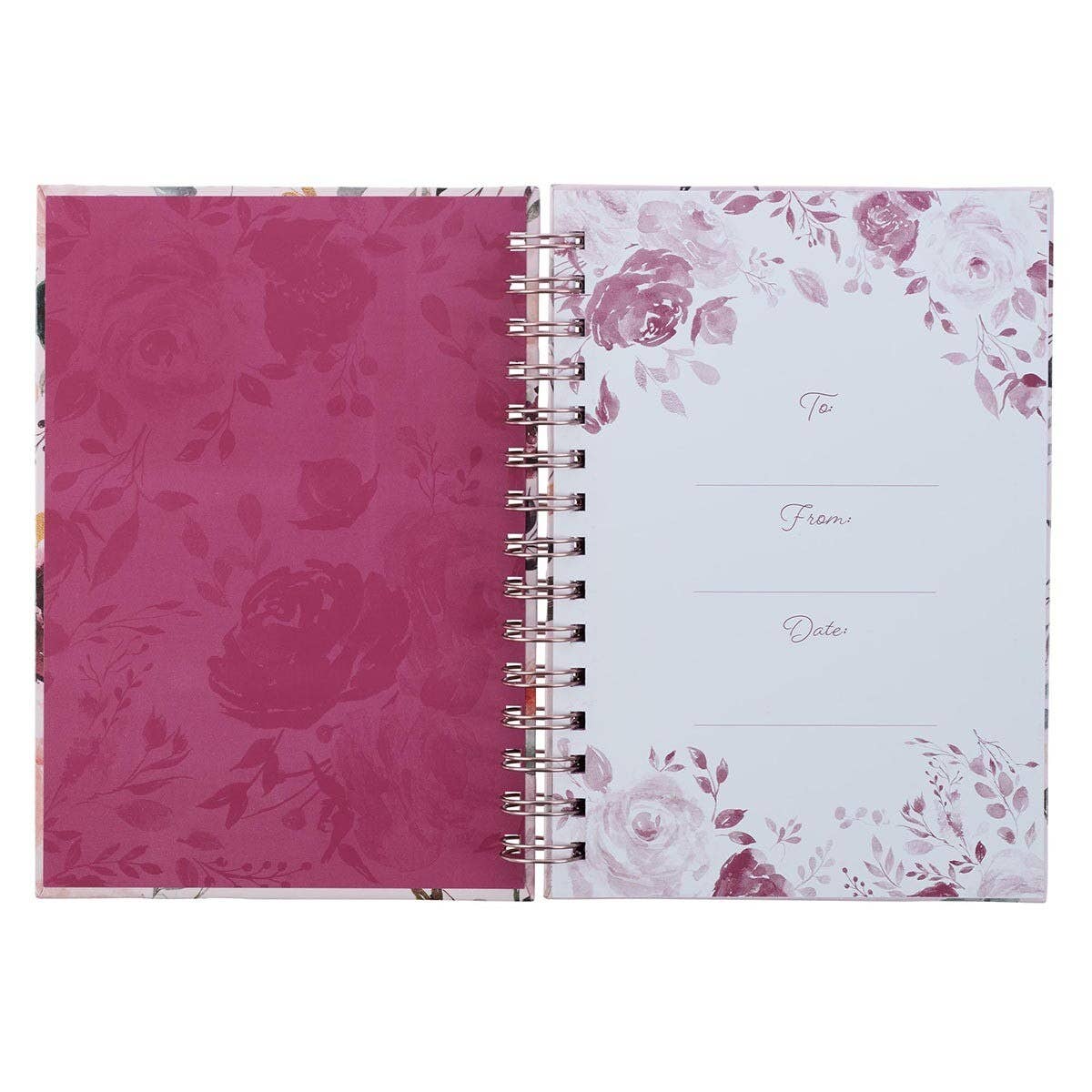 Christian Art Gifts - Wholesale Journal/Diary - Journal Wirebound Pink Floral The Plans Jer. 29:111