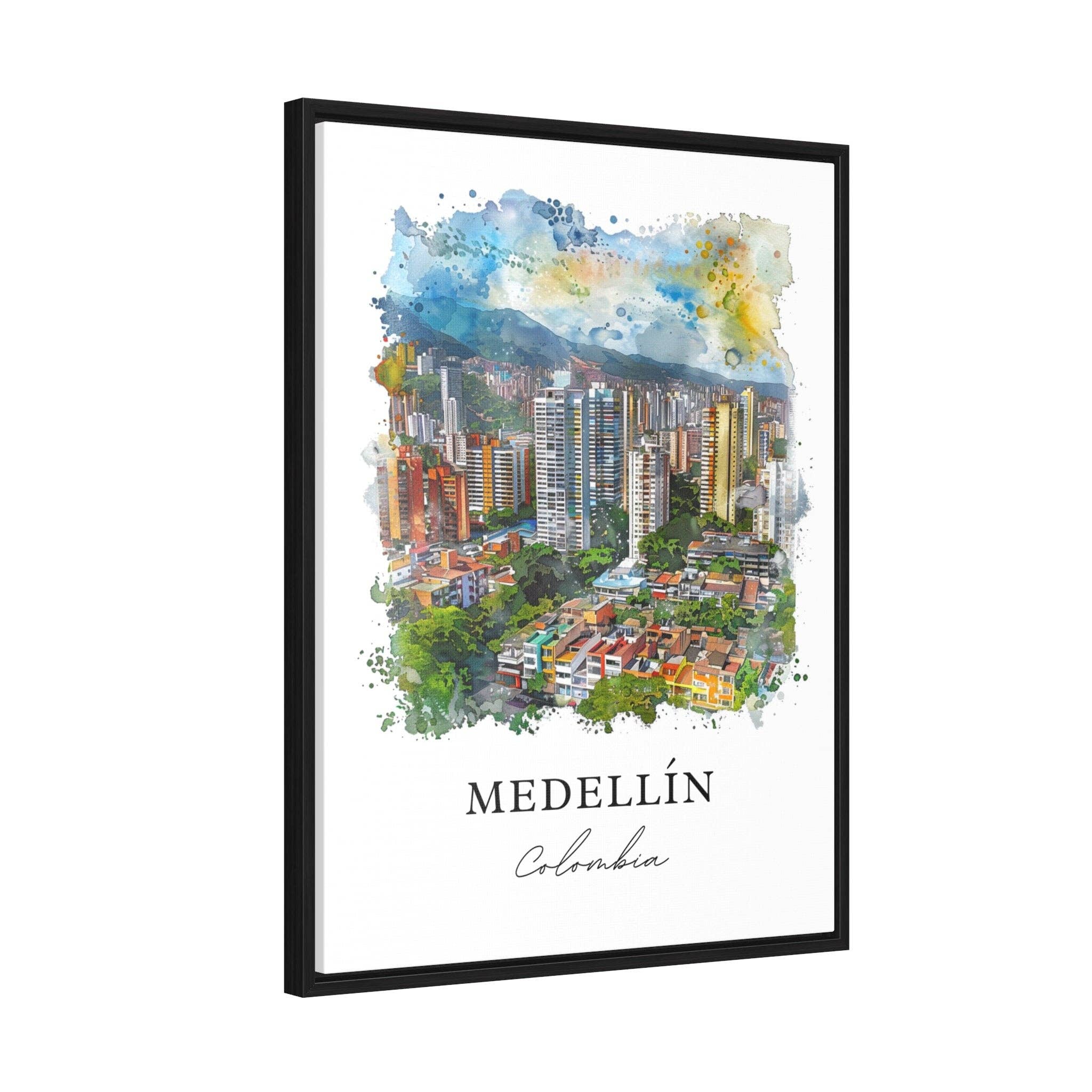 Premium Travel Art - Wholesale Art Print - Medellin Colombia Wall Art, Medellin Colombia Print, Medellin Watercolor, Colombia Gift,5