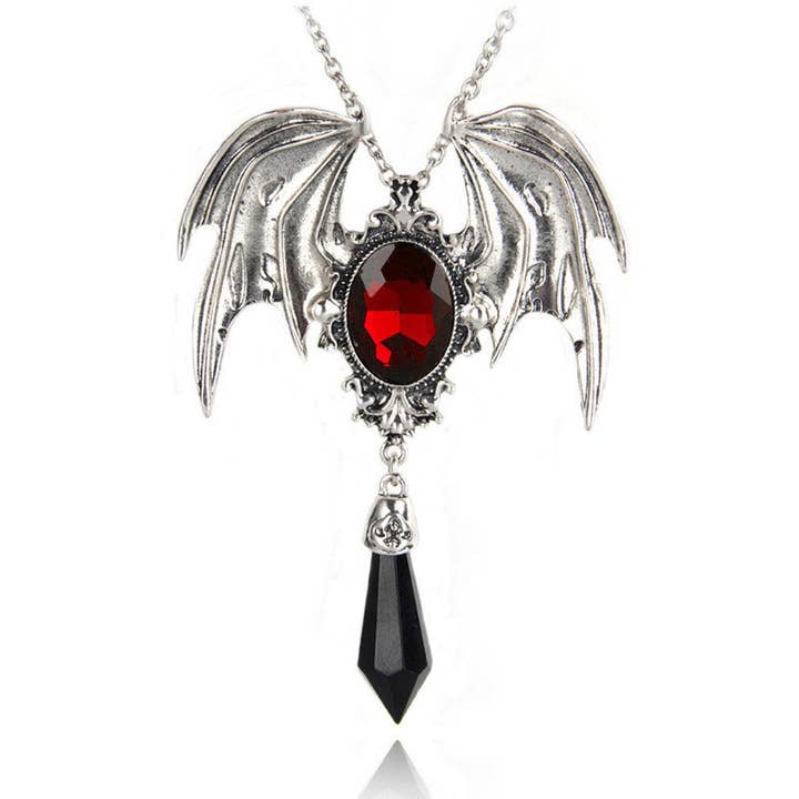 Tourtiwi - Wholesale Pendant/Charm Necklace - Halloween Gothic Bat Pendant Necklace