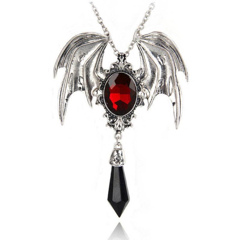 Tourtiwi – wholesale Pendant/charm necklace – Halloween Gothic Bat Wings Pendant Necklace