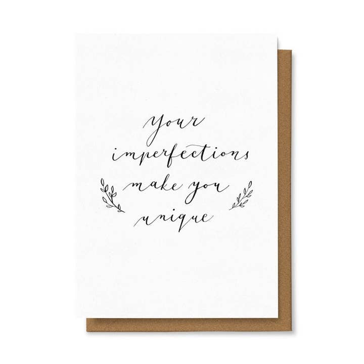 Your Imperfections Make You Unique Card 4X6 for wholesale by Chaukiss