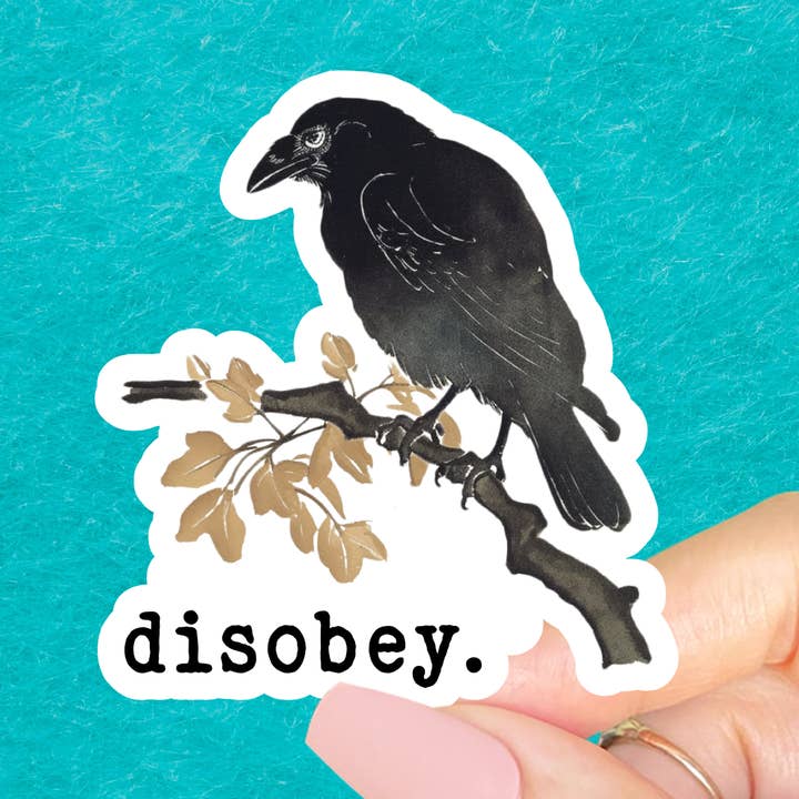 Autocollant de désobéissance, Autocollant de justice sociale, Autocollant pour ordinateur portable pour la vente par Radical Buttons