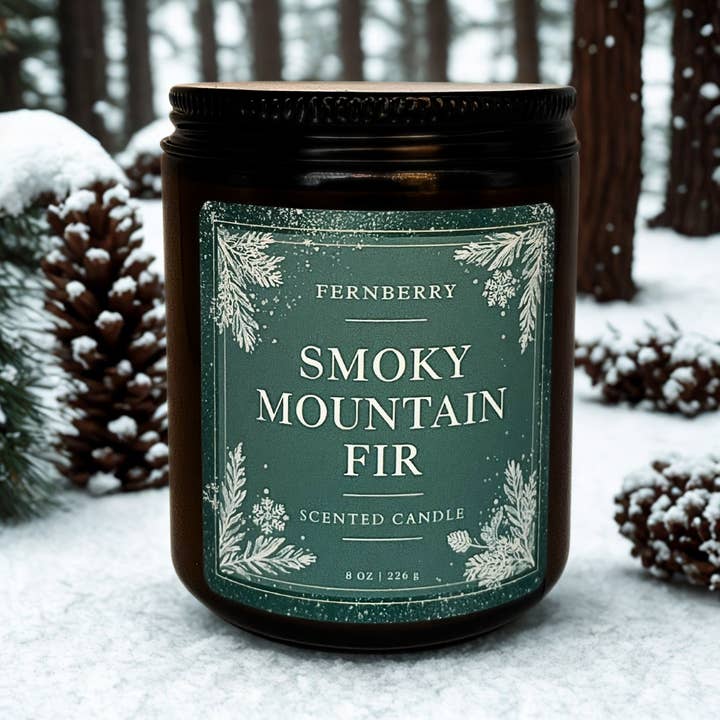 Smoky Mountain Fir | Wood Wick Candle for wholesale by Fernberry