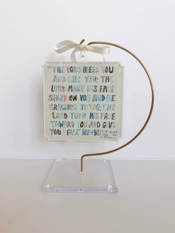 "Numbers" ornament for wholesale by Chelsea McShane Art