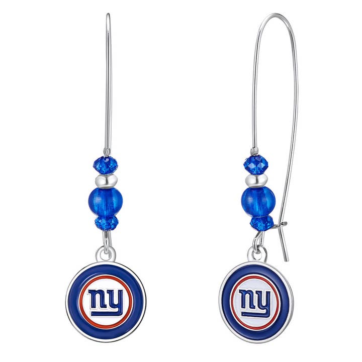 NFL New York Giants Kidney Wire Hook Earrings for wholesale by Simran International