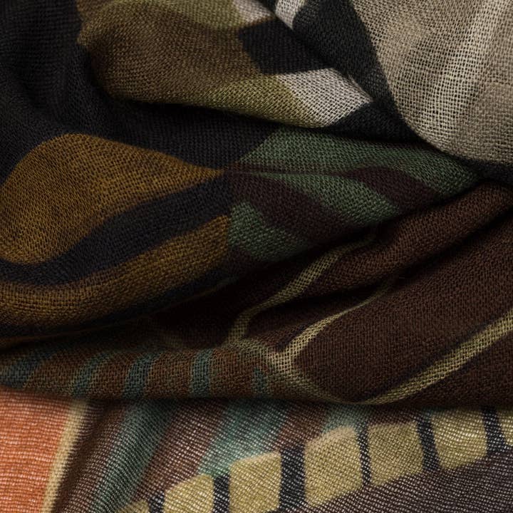 Elizabetta Made in Italy USA - Wholesale Scarf - Women's - Bolzano - Wool Scarf - Brown3