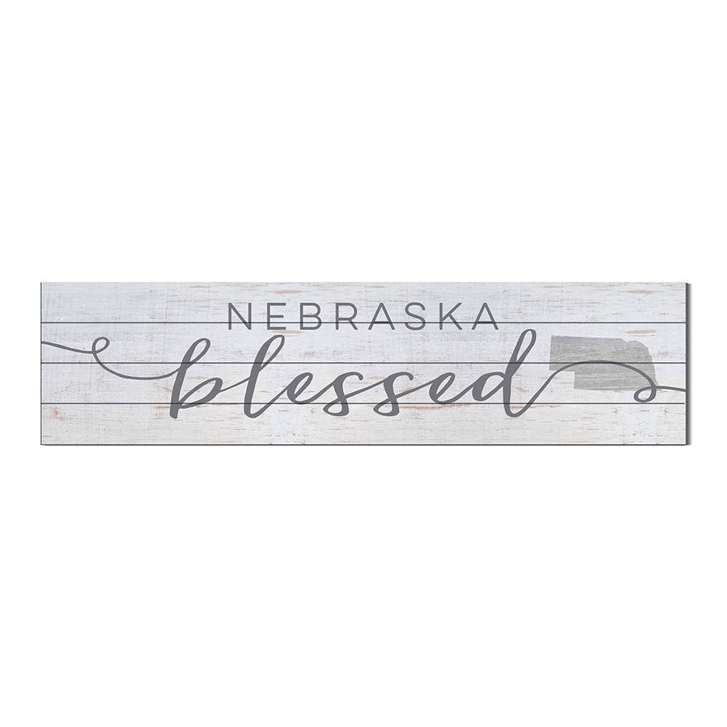 Kindred Hearts - Wholesale Sign - 40x10 Nebraska Blessed Weathered Slat Sign0
