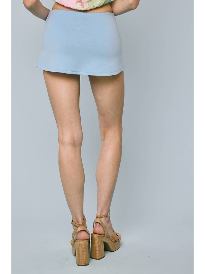 Sky to Moon - Vente Jupe – femme - MINI-JUPE-SHORT UNIE BASSE ÉLASTIQUE UNIE23