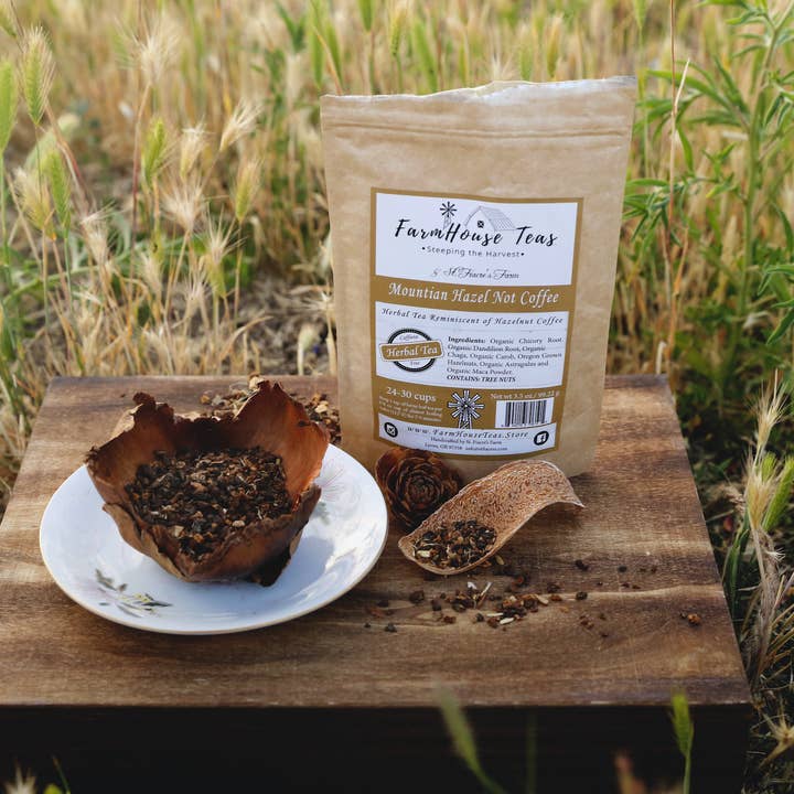 Farmhouse Teas - Wholesale Loose Tea - Mountain Hazelnut NOT Coffee® – Herbal Tea Blend3