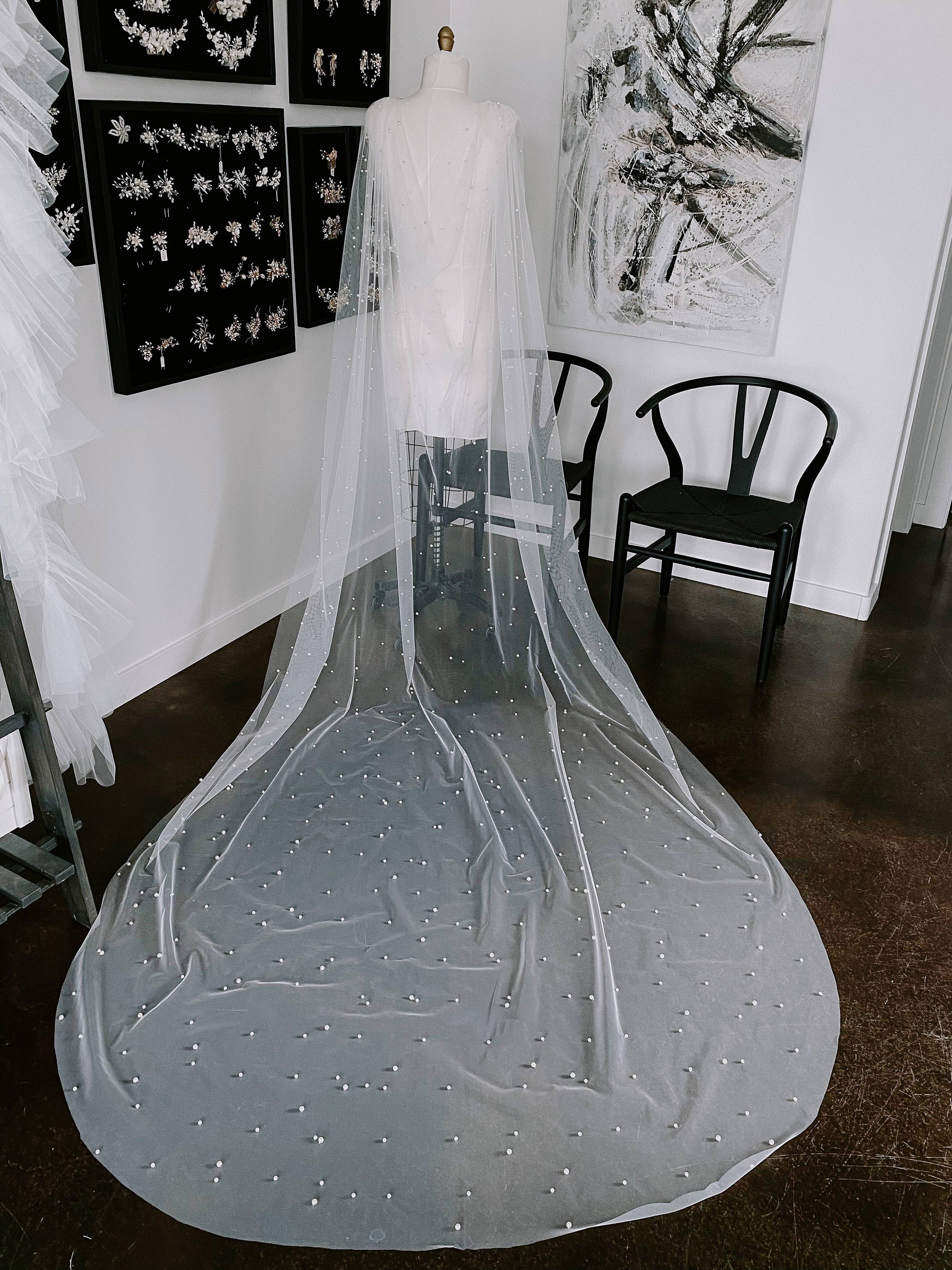 Brides and Belts - Wholesale Cape - Women's - Pearl Studded Cape6