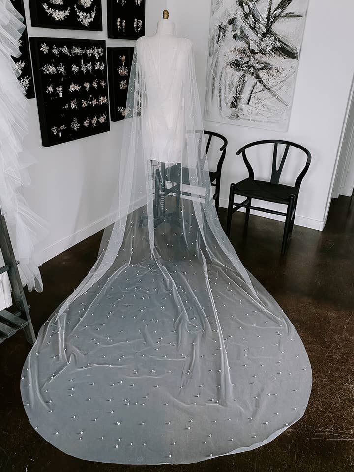 Brides and Belts - Wholesale Cape - Women's - Pearl Studded Cape6