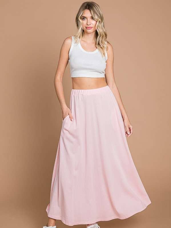 Jupe maxi ample uni pour la vente par Culture Code