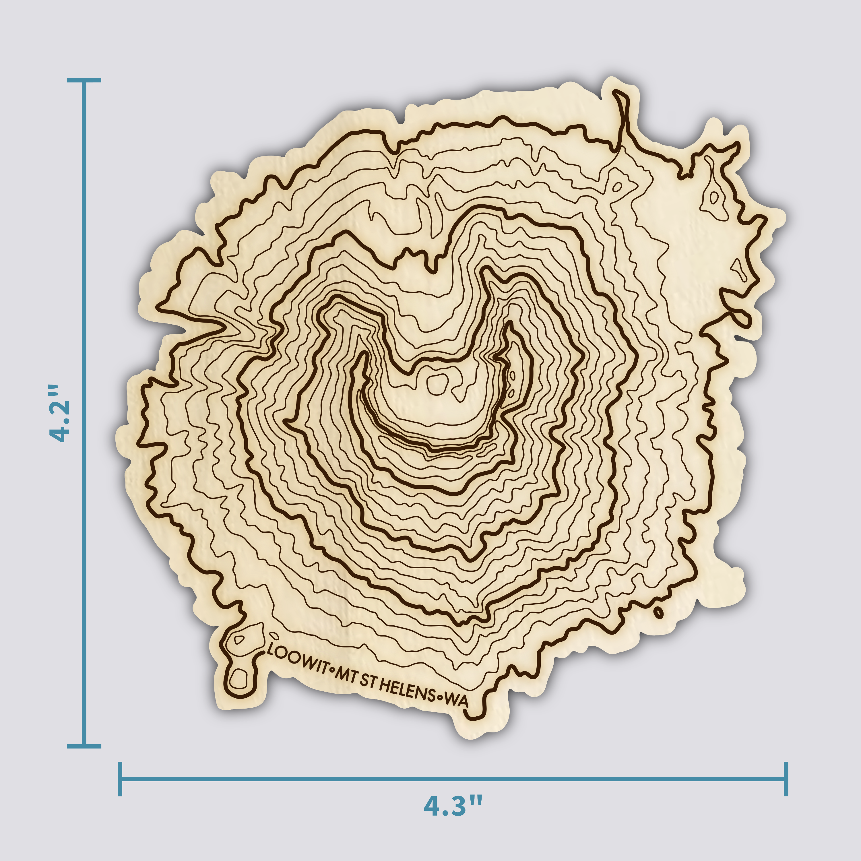 SML | Simple Modern Living - Wholesale Coasters - Mt St Helens Topography Coaster - Single2
