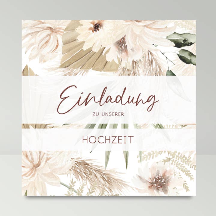 Einladungskarten Hochzeit Boho Tropical (mit Umständen) für den Großhandel von fabelie Design