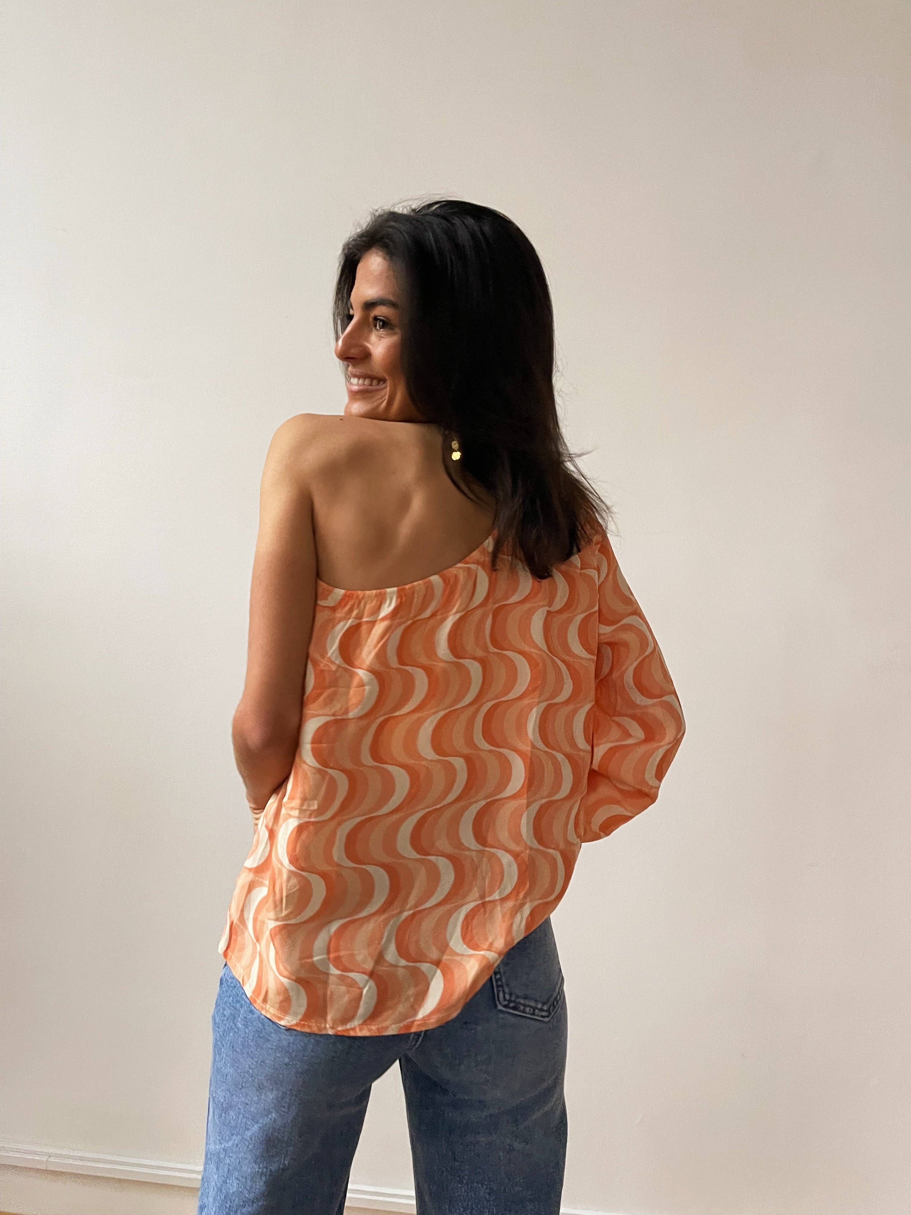 MindTraveler - Venta al por mayor Blusa - Mujer - Top Aurora Naranja4