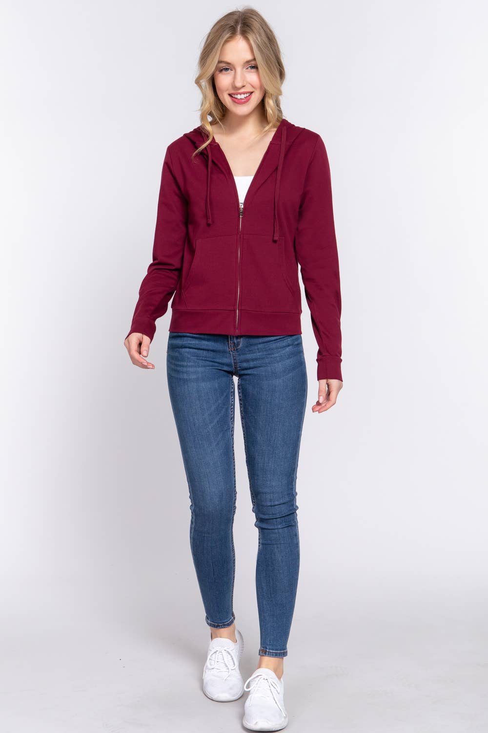 Active Basic | Active USA - Wholesale Hoodie - Women's - Long Sleeve Zipper French Terry Hoodie Jacket14