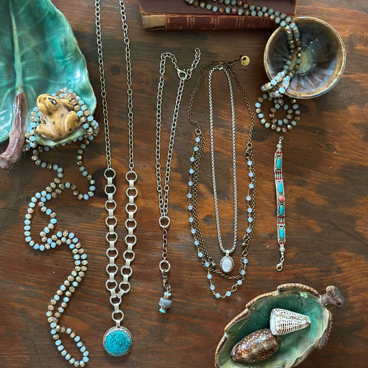 Bohemian Grace - Grace & Grit - Vendita all'ingrosso Collane di perline/perle - Collana con rosario sfaccettato ALJ Ocean Reef6