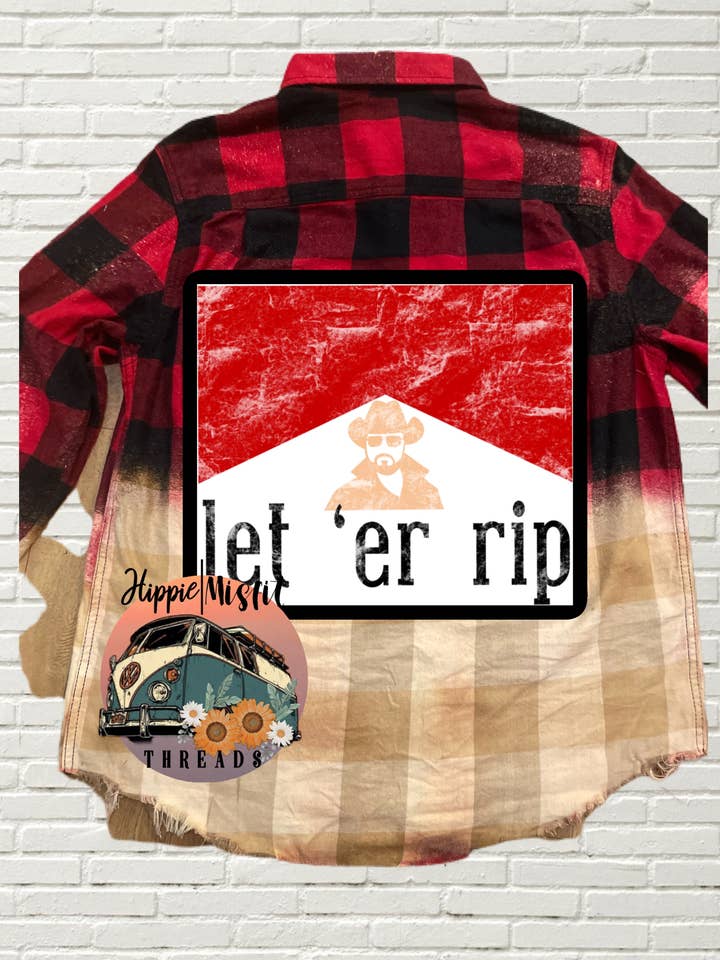 Rip anpassad flanell för wholesale av Hippie Misfit Threads