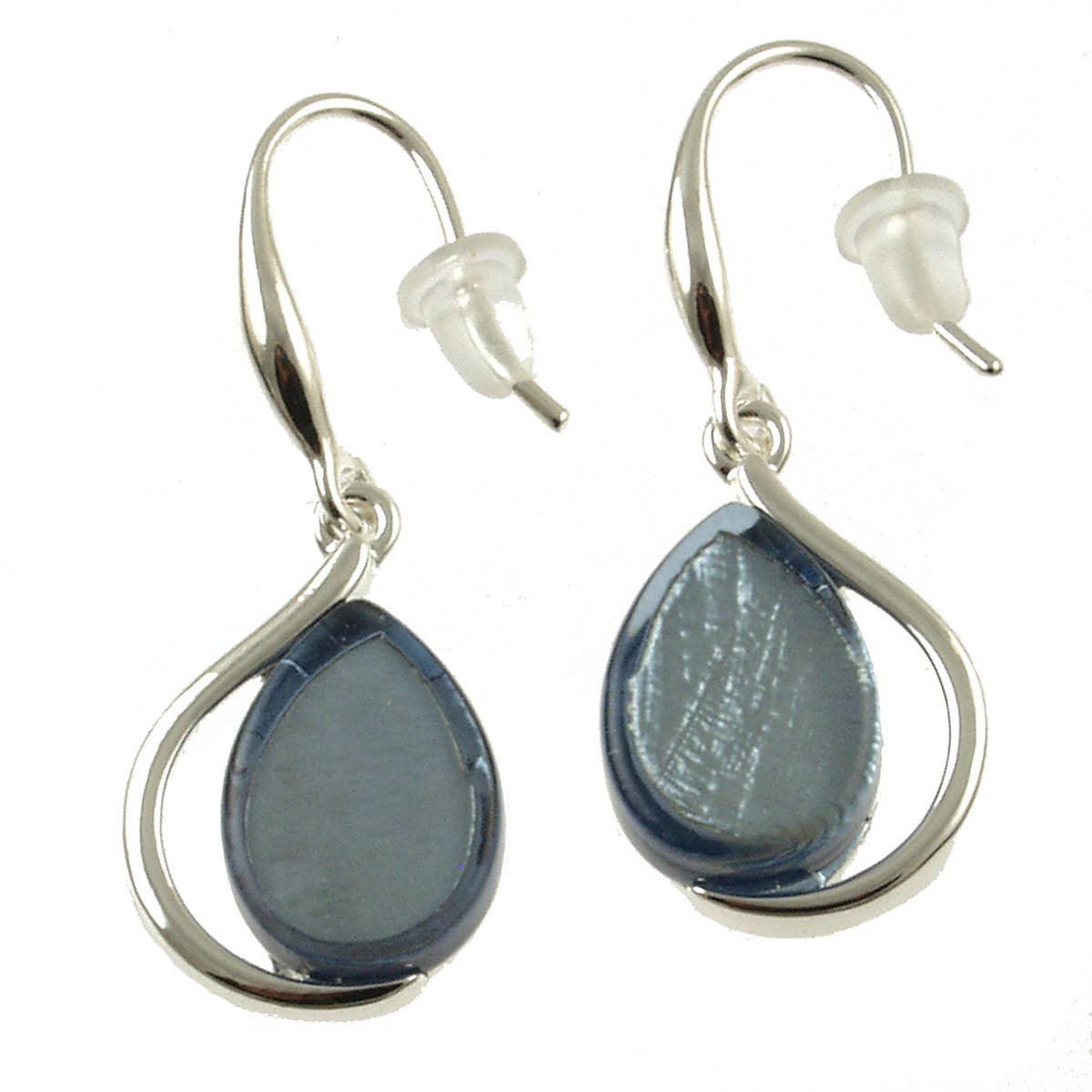 Origin Jewelry - Wholesale Dangle Earrings - Teardrop shape colored resin and shell earrings0