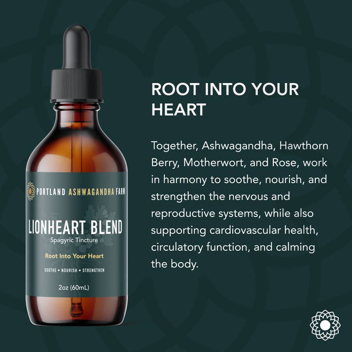 Portland Ashwagandha Farm - Wholesale Tincture - Lionheart Blend - Fresh Spagyric Tincture