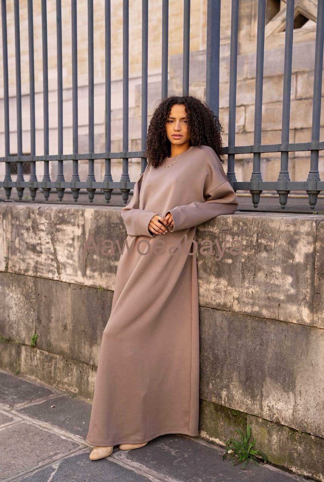 Aawoe Abaya – wholesale Hijab – Women’s – Elegant Abaya Dress With Long Sleeves - 2442-ROB12