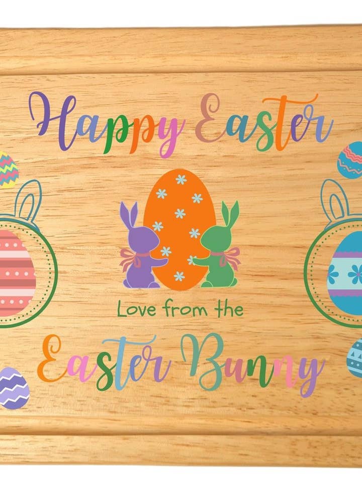 Second Ave Easter Bunny Treat Board Serveringsfad i træ N for engroshandel hos Second Ave Gift Company