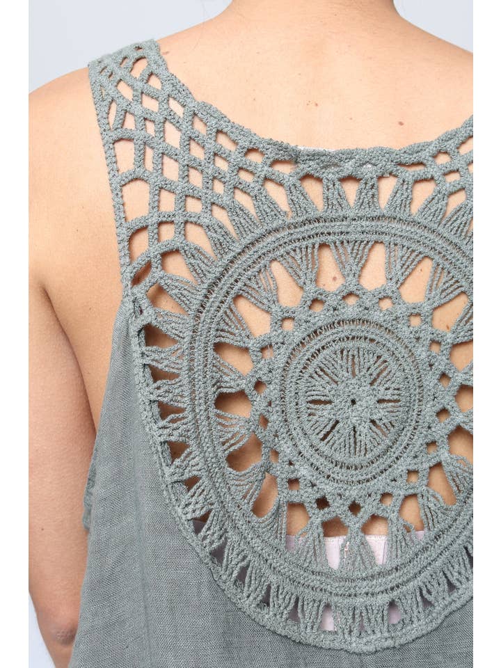 LÉA & LUC - Wholesale Dress - Women's - Sleeveless long dresses in 100% Linen REF. 49088