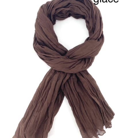 Maison Unik Accessoires - Wholesale Scarf - Unisex - Unisex cotton scarves 6 plain autumn-colored chèches4