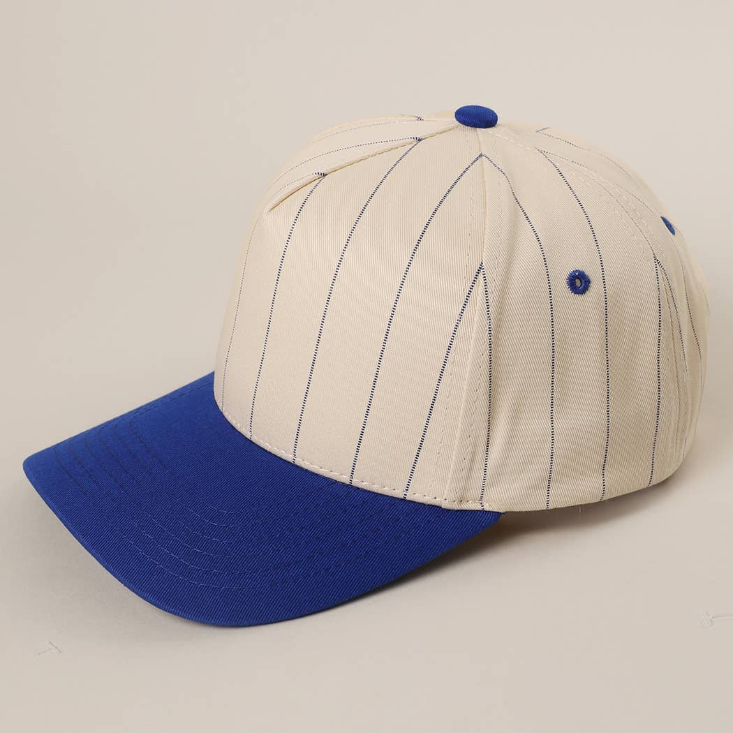 Fashion City - Wholesale Trucker Hat - Unisex - Two-Tone Pinstripe Canvas Trucker Hat9