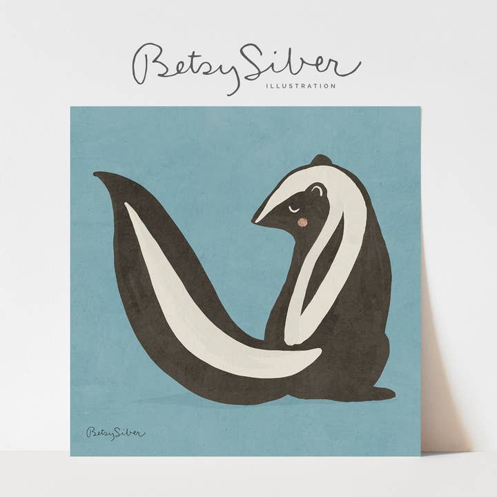 Skunk Art Print pour la vente par Betsy Siber, Illustration
