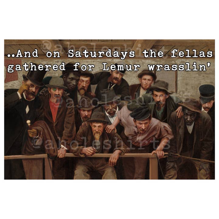 Lemur Wrasslin Magnet for wholesale by A-Hole Shirts