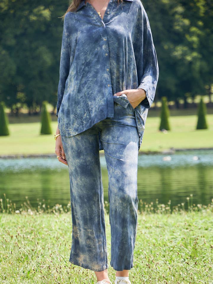 Wide faded pants with pockets for wholesale by last queen