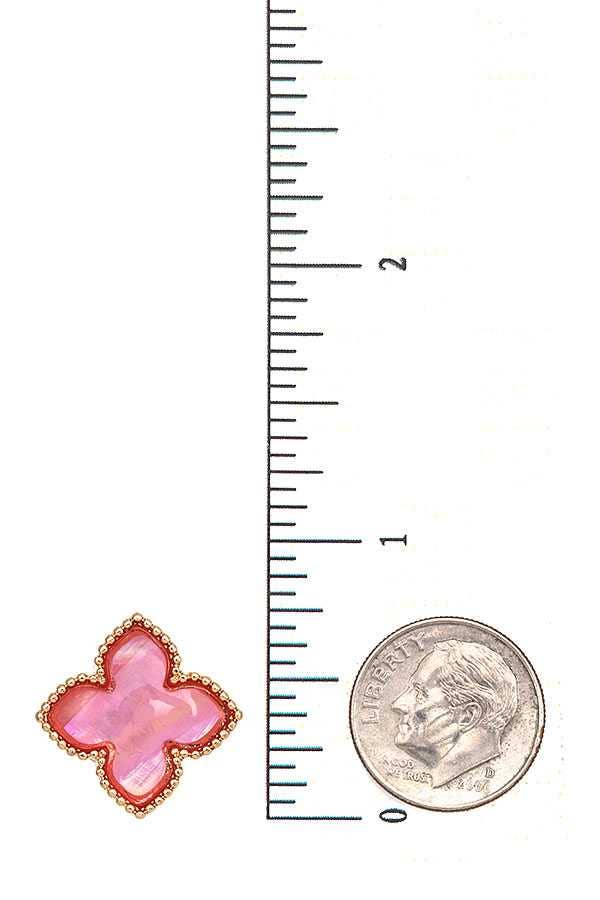 anbfashion - Wholesale Stud/Post Earrings - FOUR PETAL FLOWER POST EARRING 5423