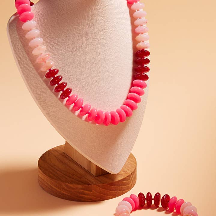 Verita Lane - Wholesale Beaded bracelet - Oval Disk Resin Beads Ombre Mixed Stretch Bracelet7