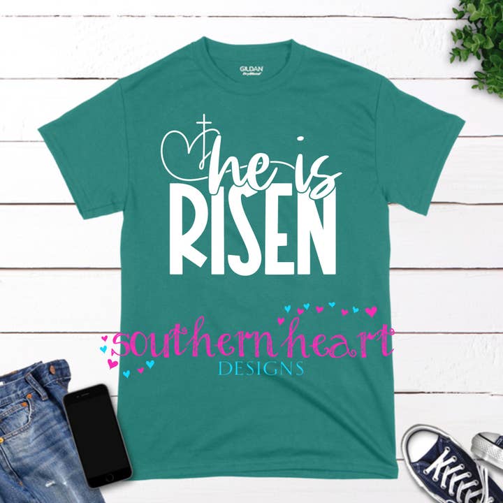 He is Risen Basic T for wholesale by Southern Heart Designs