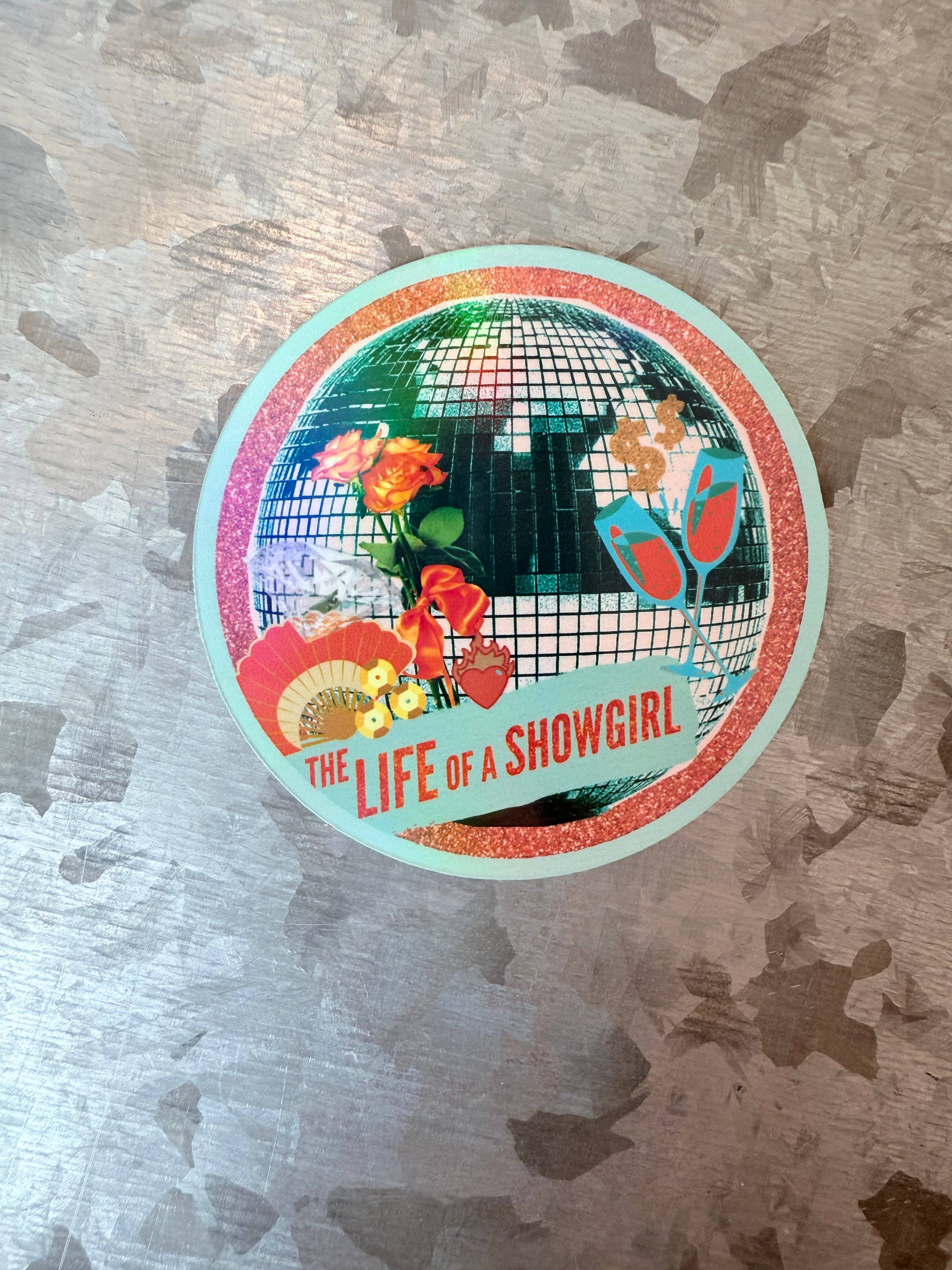Typo Lettering Co - Wholesale Sticker - Showgirl holographic waterproof collage sticker|TS120