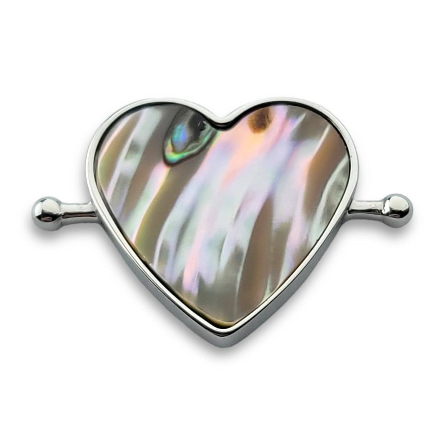 CONQUERing – Pedra/cristal espiritual por atacado – Abalone Shell Elemento de Cristal em Forma de Coração5