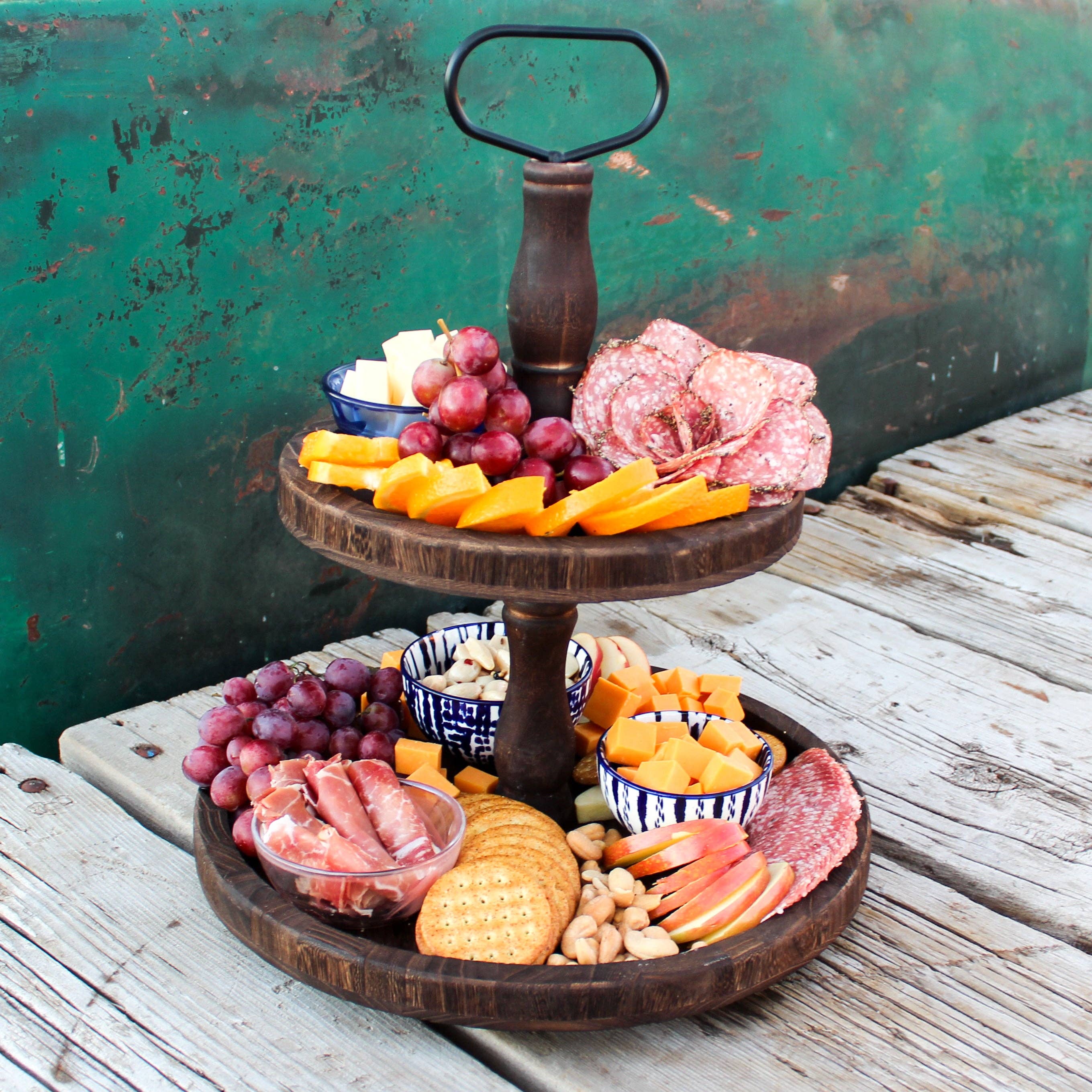 Boulton and Grande – Großhandel Serviertabletts – Rustikales zweistöckiges Tablett7